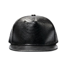 Leather Strap Back Flatbill Snapback Hats